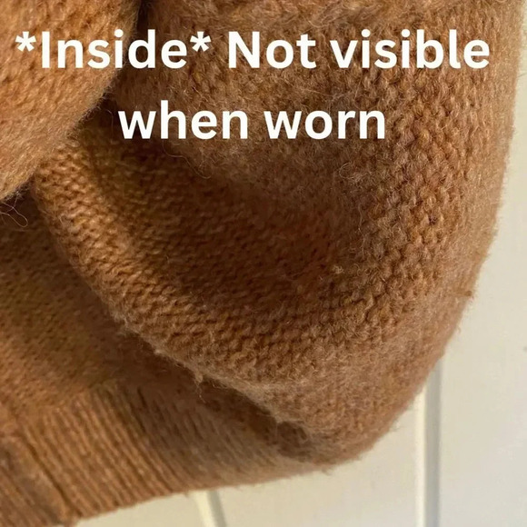 J.Crew, Merino Wool and Alpaca, Relaxed Turtleneck Poncho, Heather Desert, Tan - Picture 9 of 11